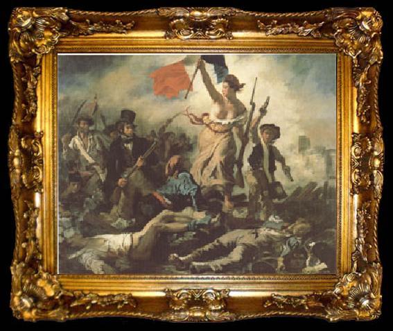 framed  Eugene Delacroix Liberty Leading the People (mk05), ta009-2